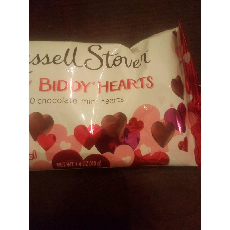Russell Stover Iddy Biddy Hearts 50 Chocolate Mini Hearts-BRAND NEW-SHIPS