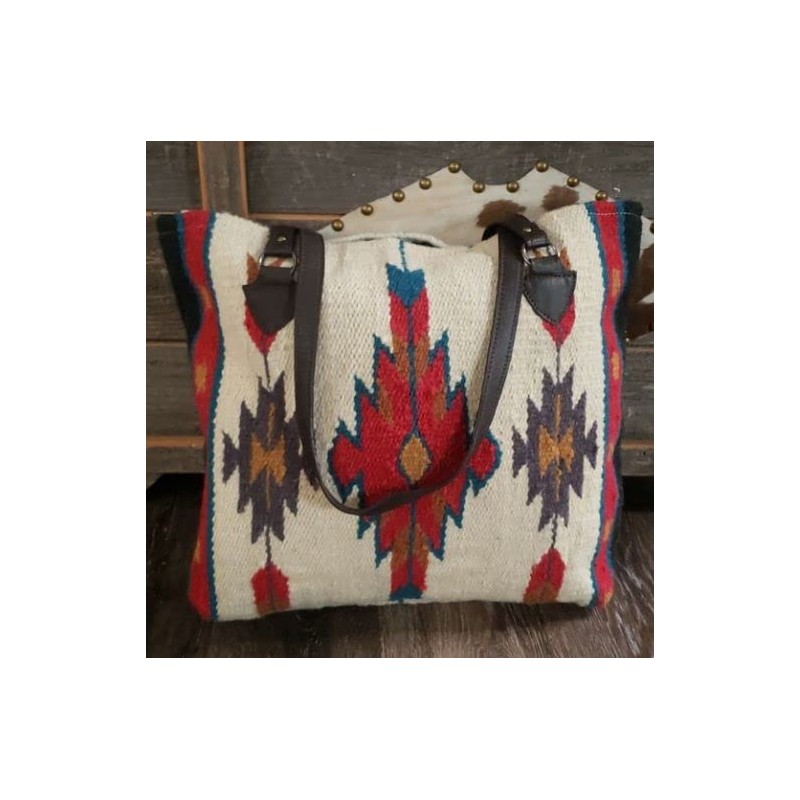 Southwest Boutique Wool Tote Purse Bag Native American Western Style