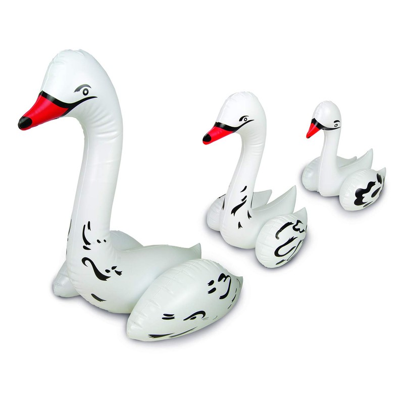 Poolmaster 81411 Floating Swimming Pool Backyard Décor, 3 Pack, Swan
