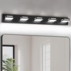 Donrao 40-Inch 5-Light LED Modern Black Bathroom Vanity Light Fixtures