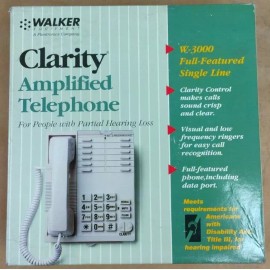 Clarity Amplified Large Button Telephone, Visual & Low Frequency Ringer - NEW