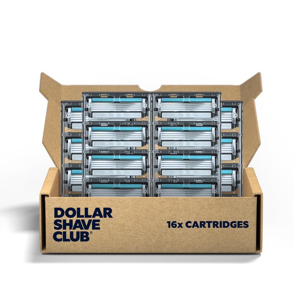 Dollar Shave Club | 4 Blade Club Series Razor Refill Cartridges, 16 Count | Precision Cut Stainless Steel Blades | NOT COMPATIBLE WITH HERITAGE/EXECUTIVE RAZOR HANDLES
