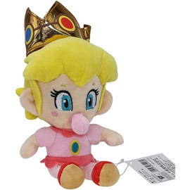 HUAWELL Mario All Star Collection Peach Daisy Roslina Princes Plush Toy Stuffed Doll Gift for Christmas Day New Year Birthday Part(6.7 Inch) (Peach)