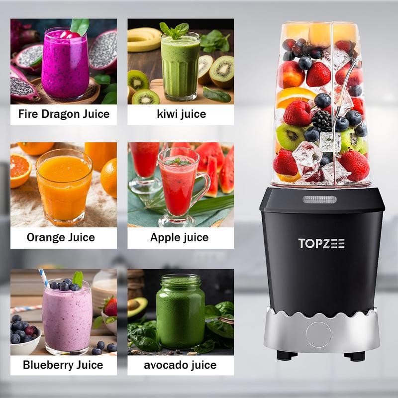 Topzee 1000W Blender, Bullet Blender for Smoothies, Dishwasher Safe with