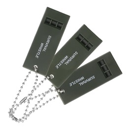 Kisangel Survival Gear Whistle Emergency Whistle Set of 3 Hiking Boating Camping