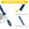 Upgraded 8 Pcs Serrated Masonry Drill Bit Set, 6-14mm (1/4