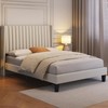Yaheetech Full Size Bed Frame, Upholstered Platform Bed with Wing