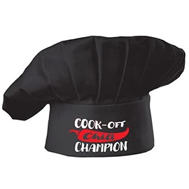Hyzrz Funny Chef Hat - Chili Cook Off Champion - Adjustable Kitchen Cooking Hat for Men & Women (Black)