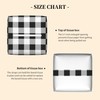 Tissue Box Cover Square, Black Grey White Buffalo Plaid Checkered