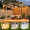 Brightever Dimmable Outdoor String Lights with Remote, 3 Colors in