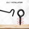 TERF® High Quality Cabin Hook and Eye Black 75mm (3