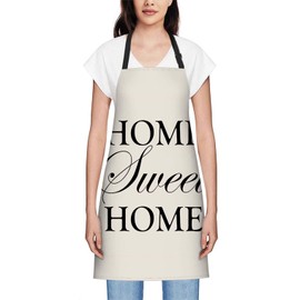 oFloral Home Sweet Home Apron Unisex Adjustable Bib Apron Cooking Kitchen Chef Women Men Aprons for Home Kitchen, Restaurant,Coffee House,Shop,Garden