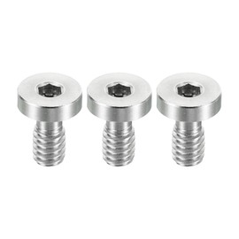 PATIKIL 6.35mm-20 Screw 16mm Length Camera Quick Release Screw Tripod Screw 3pcs Stainless Steel Hex Slot Screws for DSLR Camera Rig Accessories Silver