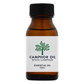 100% Natural Camphor Oil 1.7 fl oz (50 ml), White Camphor Aroma Oil, Essential Oil, Camphor Essential Oil