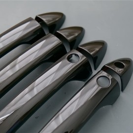 ZiWen Gloss Black Door Handle Cover Protector Trim for Honda Accord 2013 2014 2015 2016 2017 Pilot Ridgeline Passport (Gloss Black with Keyless Holes)