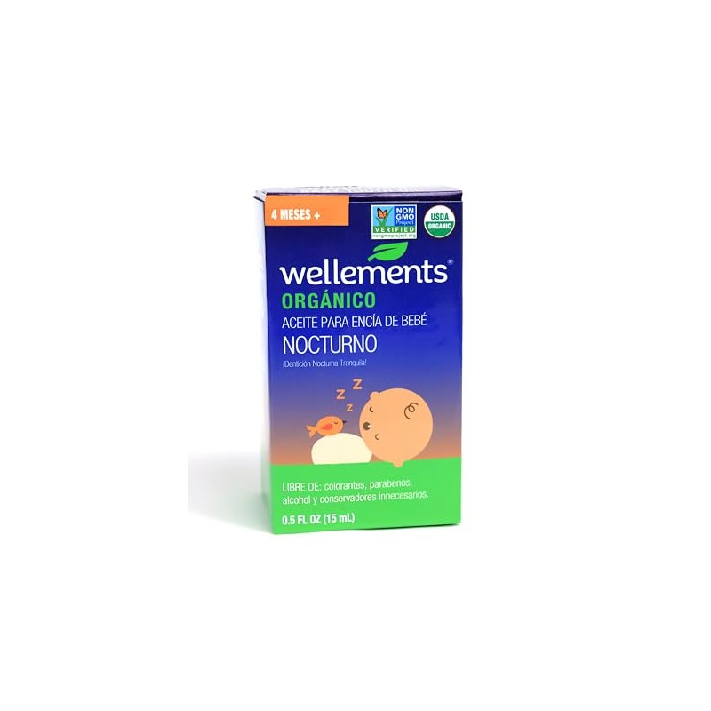 Wellements Aceite Para Encía de Bebé Nocturno Orgánico/Nighttime Baby Tooth