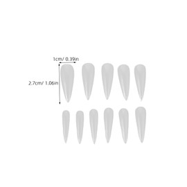 BIUDECO 500pcs Almond Shape Nail Tips Full Cover Press on Nails Gel Diy Nail Extension Supplies