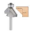 sourcing map Chamfer Router Bit 45 Degree 1/4" Shank 2/3"