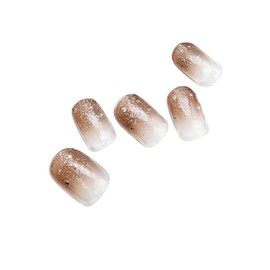 S&K NAIL Pink Gurege & Glitter Gradient Nail Seal, Hardening Type, No Hardening, Just Stick, Simple Hand, Autumn, Winter, Bridal, Wedding, Halloween, 8 Sizes, 20 Pieces, Made in Japan