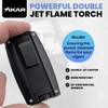 Xikar Turismo Double Jet Flame Butane Torch Lighter, Silver |