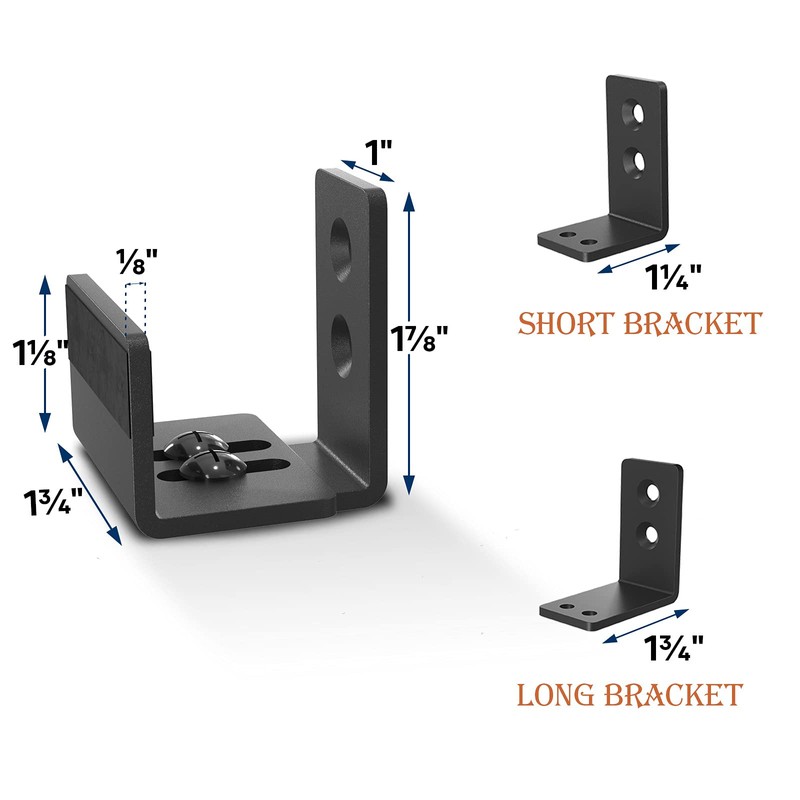 EaseLife Sliding Barn Door Bottom Floor Guide,U Shape,Flexible Adjustable Fit