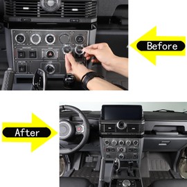 Car Central Control Air Conditioning Knob Ring Compatible with Ineos Grenadier 2020-2024 Interior Protection Accessories ，AC Climate Control Button Decoration (6PCS with seat Heating,Silver)