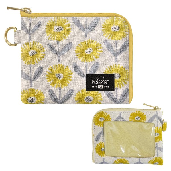 CITYPASSPORT Wallet, Small Pass Case, Coin Case, Simple, Floral Print,
