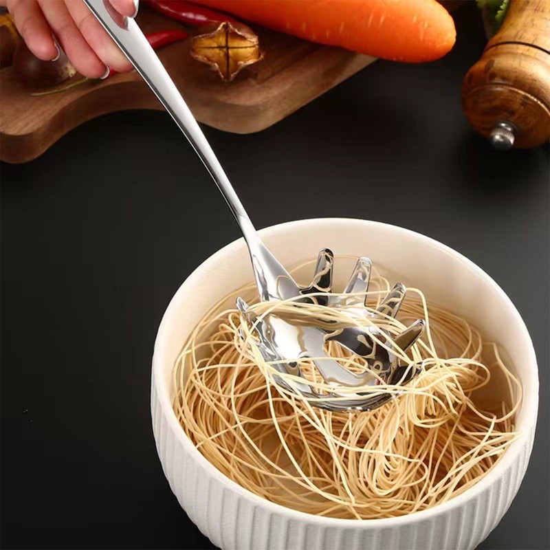 Stainless Steel Pasta Spoon, Spaghetti Spoon Server, Spaghetti Fork with