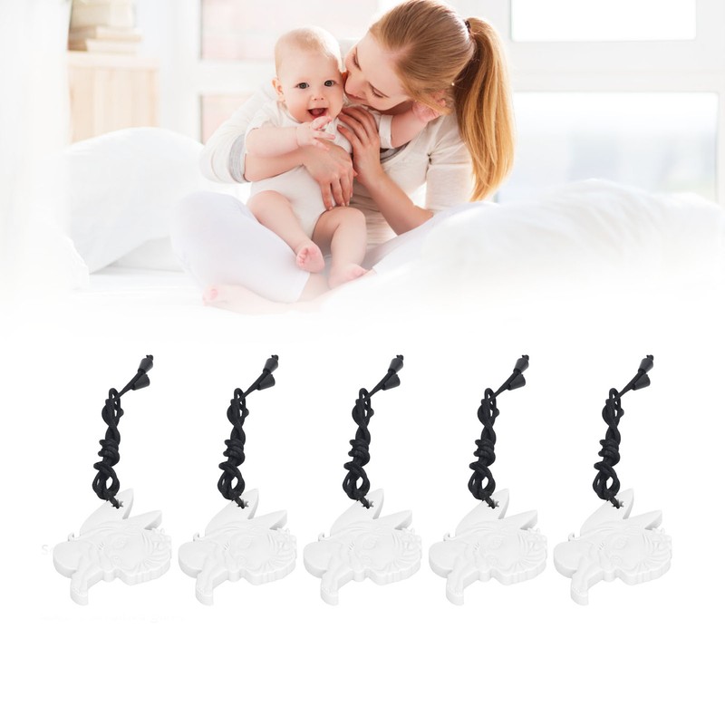 5Pcs Chew Necklace Food Grade Silicone Chewing Pendant for Toddlers