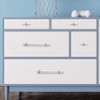BonKuDoo 10 Pack Brushed Nickel Cabinet Knobs Clear Glass Crystal