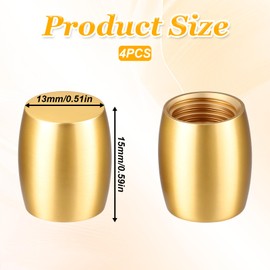 QfwdfcTrenz 4PCS Brass Wood Cutting Board Feet Mini Cabinet Leg Feet Chopping Board Feet Legs with Screws Kit for Kitchen Appliances and Multiple Furniture