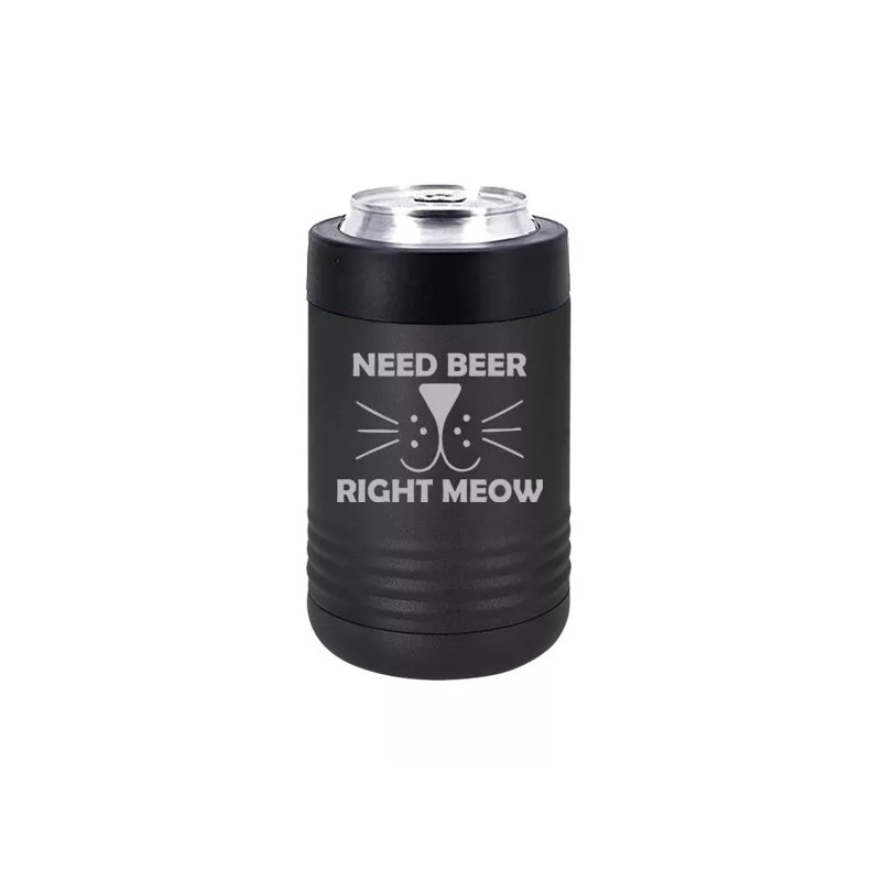 MIP Can Bottle Cooler Insulated Drink Holder Cat Face Need