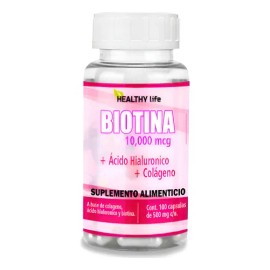 Healthy Life Biotina 100 Caps . Crece Cabello Piel Y Uñas                                                                                             