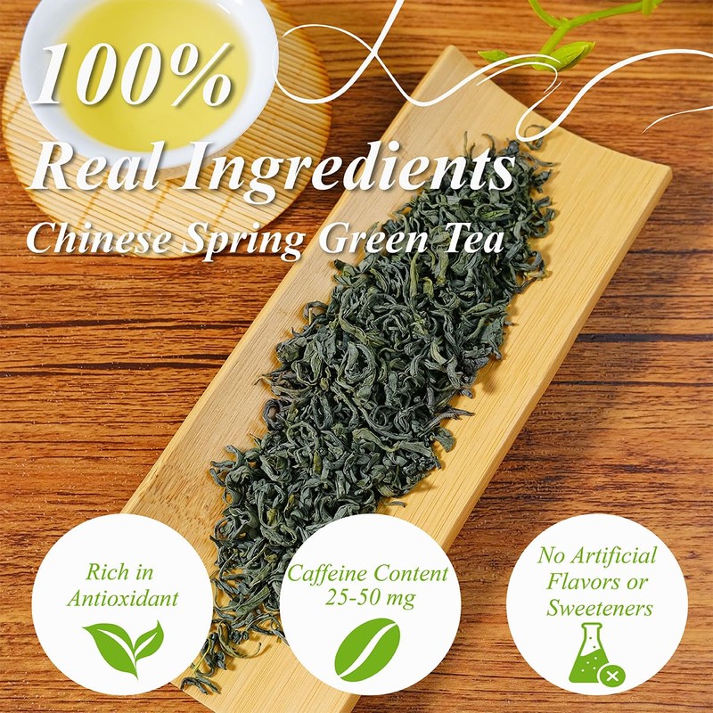 WT WEETEE Green Tea Loose Leaf 8oz /228g, 110+ Cups