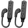 1 FT Flat Plug Extension Cord - HICITY 3 Outlet