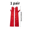 Elbow Satin Gloves, Stretchy 1920s Opera Gloves for Women Red