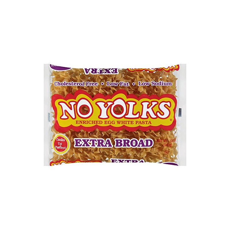 No Yolks Extra Broad Egg Noodle, 12 oz (Pack of