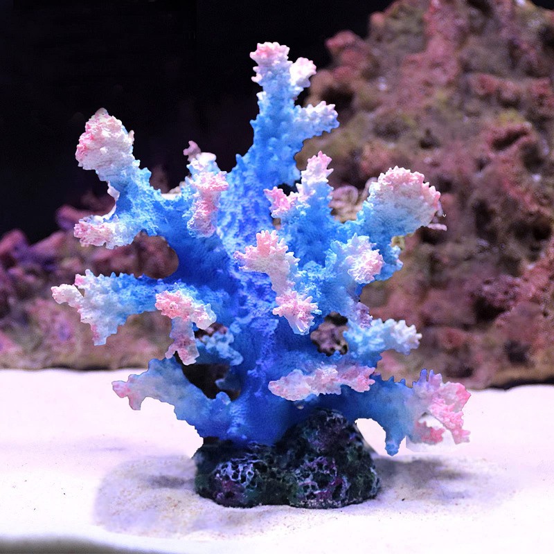 Besimple Aquarium Coral Ornament, Polyresin Coral Decor for Fish Tank