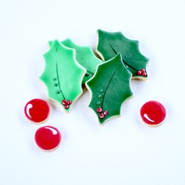1 Dz. Holly Leaf Cookie Set! Making your Dinner Tables Festive! Christmas, Holiday Hostess gift or Table Setting!