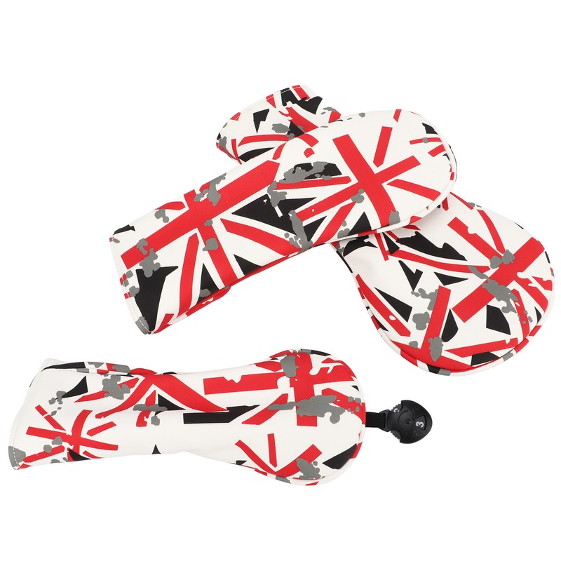 3Pcs Golf Club Head Cover Oxford Cloth British Flag Golf