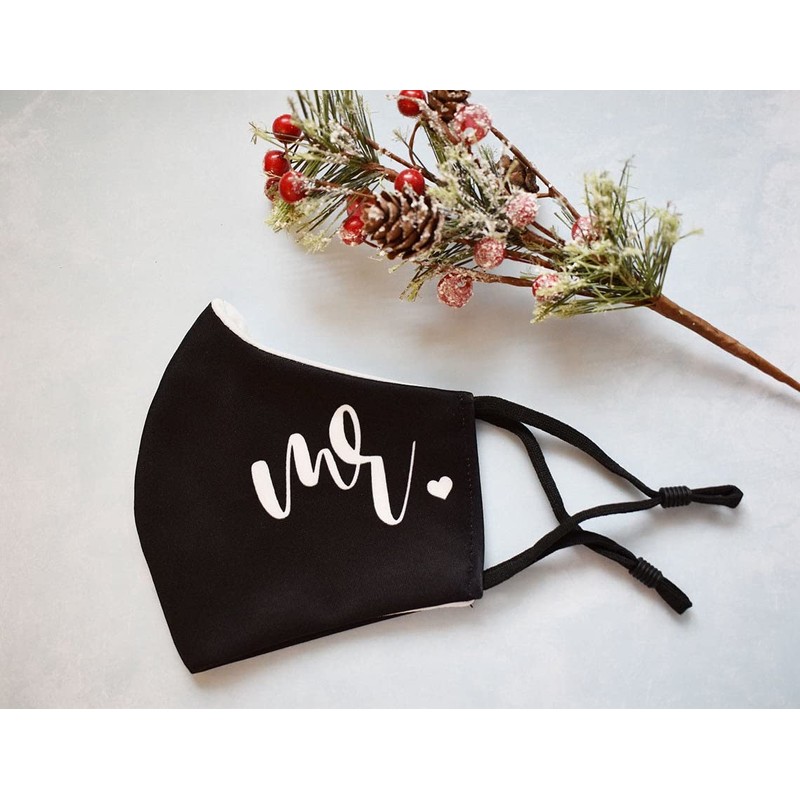 Wedding Face Mask For Bride and Groom, Couple Mask for