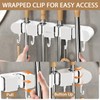 5PCS 4 Rack and 5 Hook Mop Holder with Hooks