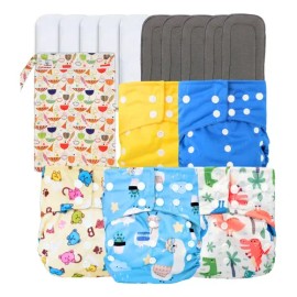 16 Pack Pañales Ecológicos Insertos Y Wetbag                                                                                                          