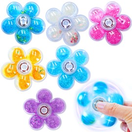 6Pack Fidget Spinner,Fidget Toys for Adults Kids Anxiety,ADHD Autism Sensory Toys,Stress Relief Fingertip Gyros,Portable Desk Toys Bag Stuffers,Easter Party Favors Present Classroom Prizes