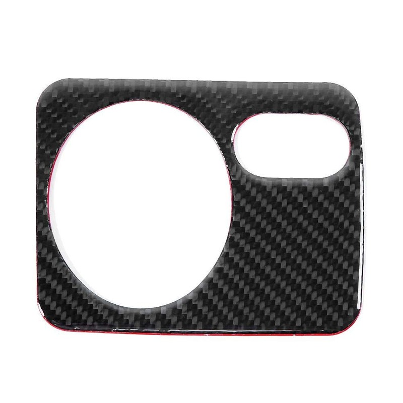 Qiilu Headlight Switch Frame, Carbon Headlight Switch Panel Cover Trim