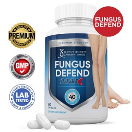 Justified Laboratories (3 Pack) Fungus Defend Max Pills 40 Billion CFU Probiotic 180 Capsules
