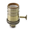 QWORK E26/E27 Lamp Socket, On/Off Vintage Rotary Turn Knob Lamp