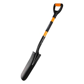 Spade Shovel,Transplanting Spade，Drain Spade,Spade Shovels for Digging,Sharp Shooter Shovel or Spade, D-Grip,Fiberglass Handle Heavy Duty (Drain Spade)