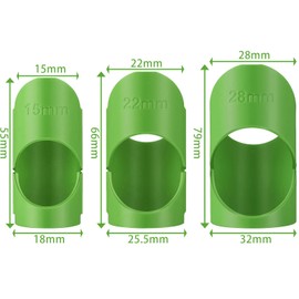 HARY 3Pcs Pipe Lagging Tool, Green Foam Insulation Cutter Guide for 15mm, 22mm, 28mm Pipes, Lagging Cutting Tool with Mitre Slice for 45° Angles, Ideal for Copper Pipe Insulation