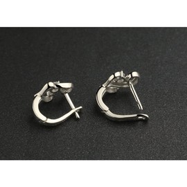 Small Silver Hoop Earrings for Women 925 Sterling Silver Plated Huggie Hoops Earring with Zircon Inlay Jewelry Gifts for Women Hypoallergenic